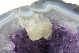 Agate & Amethyst Jewelry Box Geode With Metal Stand #116282-2